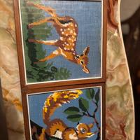 Coppia quadri decorativi – scoiattolo e cervo