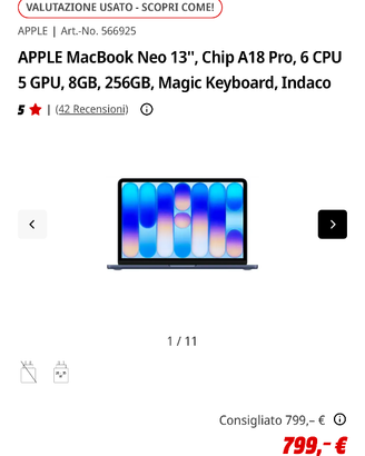 Apple mc book neo a18