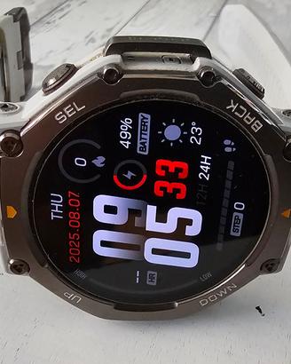 smart watch Amazfit  T rex 3 argento