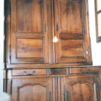 -CREDENZA CON ALZATA PROVENZALE D' EPOCA LUIGI XV