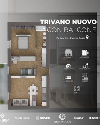 Elegante trivano zona Palazzo Doglio