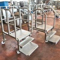 2 scale professionali con parapetto usate