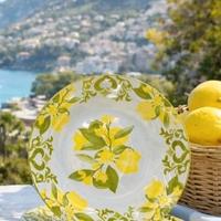 Servizio Piatti 18 pz in ceramica bianca decorata