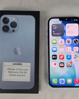 Apple iphone 13 Pro Max 256 Gb Batteria 100%
