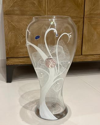 Vaso con decirazioni vetro