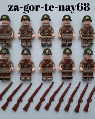 Soldati russi ww2 con fucile compatibili Lego 
