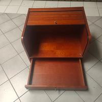 Schedario vintage a tapparella con cassetto 