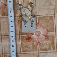 Orecchini in acciaio color oro ed argento