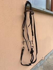 Testiera in Cuoio completa -Morso Pelham e Redini