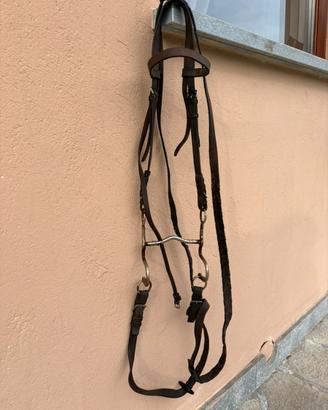 Testiera in Cuoio completa -Morso Pelham e Redini