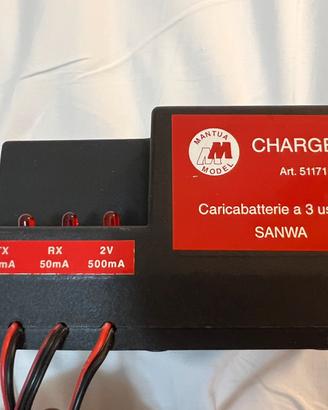 Caricabatterie a 3 uscite Mantua Model by Sanwa