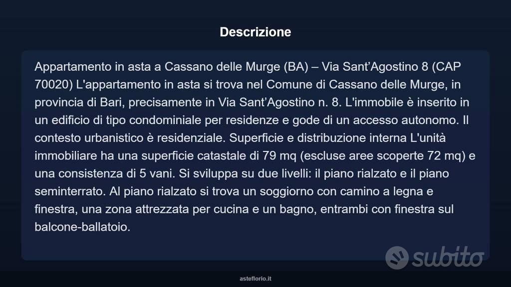 Appartamento – Cassano delle Murge - Vista 4