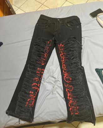 jeans denim strappato