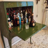 Mobile bar anni 60 laccato verde