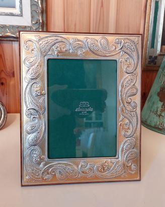 Antica Cornice Portafoto in Argento 925 con oro