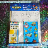 DIGIMON VINTAGE 1999 Color Set Adesivi Pennarelli