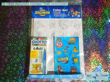 DIGIMON VINTAGE 1999 Color Set Adesivi Pennarelli