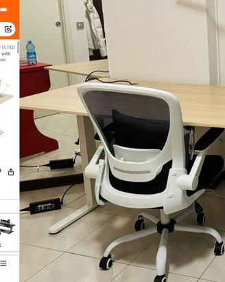 180x80cm Scrivania con altezza regolabile