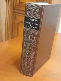 "Poesie varie e traduzioni" di Giacomo Leopardi