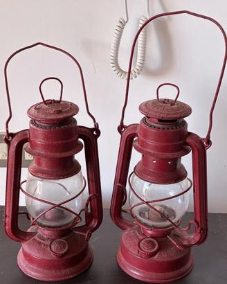 Coppia Lampade a Petrolio Vintage
