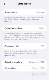 Iphone 17 pro max 256 giga bianco