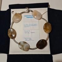 Collana girocollo in argento più corniola