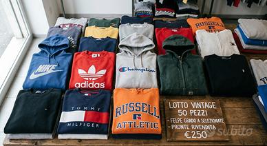 LOTTO STOCK 50 Felpe Vintage Firmate Grado A
