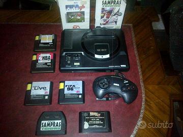 SEGA MEGADRIVE 1mo Modello MK1 1600-13 + 6 giochi