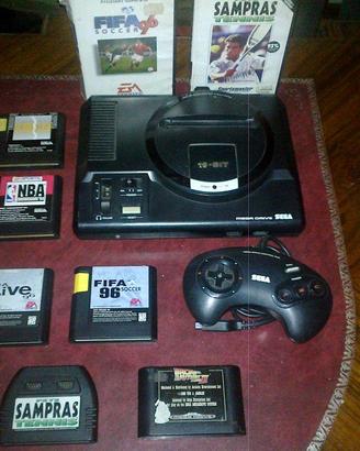 SEGA MEGADRIVE 1mo Modello MK1 1600-13 + 6 giochi