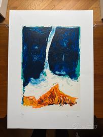 MARIO SCHIFANO LITOGRAFIA ORIGINALE FIRMATA