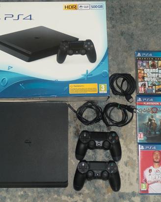 PS4 Slim 500GB + SSD 1TB (Totale 1.5TB) + 3 Giochi