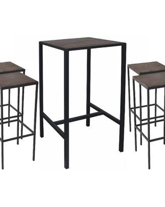 Tavolo CITY/TB alto con 4 Sgabelli da Esterno Bar