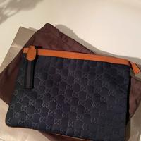 Pochette Gucci blu e beige nuova