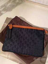 Pochette Gucci blu e beige nuova