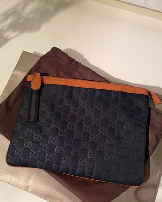 Pochette Gucci blu e beige nuova