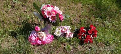 fiori arredamento bouquet rose rosse, gerbere ecc 