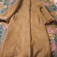 cappotto lungo combipel color cammello 