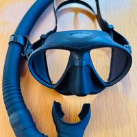Maschera Mares X con tubo silicone morbido