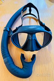 Maschera Mares X con tubo silicone morbido