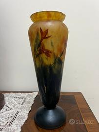 Vaso pate de verre Mado nancy daum art nouveau dec