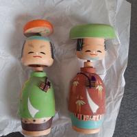 Coppia bamboline giapponesi vintage