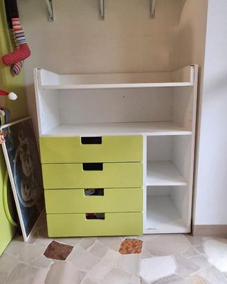 Fasciatoio e mensole nuvola bianco e verde
