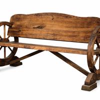 Panchina rustica in legno stile carro