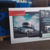 VINTAGE-Tabellone Pubblicitario Alfa 156 in viaggi