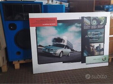 VINTAGE-Tabellone Pubblicitario Alfa 156 in viaggi