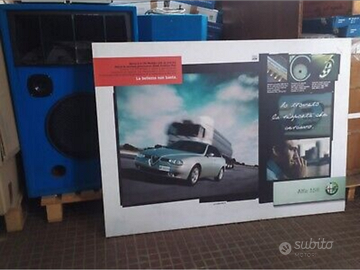 VINTAGE-Tabellone Pubblicitario Alfa 156 in viaggi