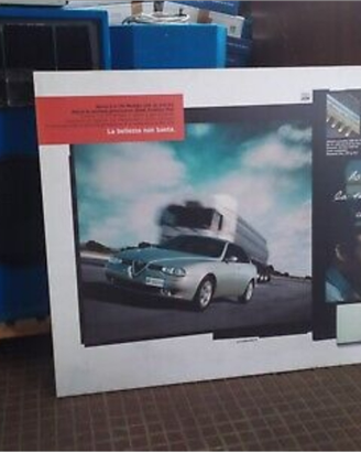 VINTAGE-Tabellone Pubblicitario Alfa 156 in viaggi