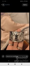 bracciale argento 925 cesellato a mano 