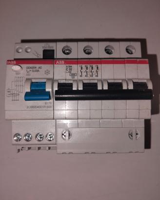 Interruttore automatico S204-C32 6KA 4Poli + Diffe