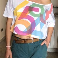 T-shirt Sisley, Italia. Nuova. 100% cotone.Tg.M/42